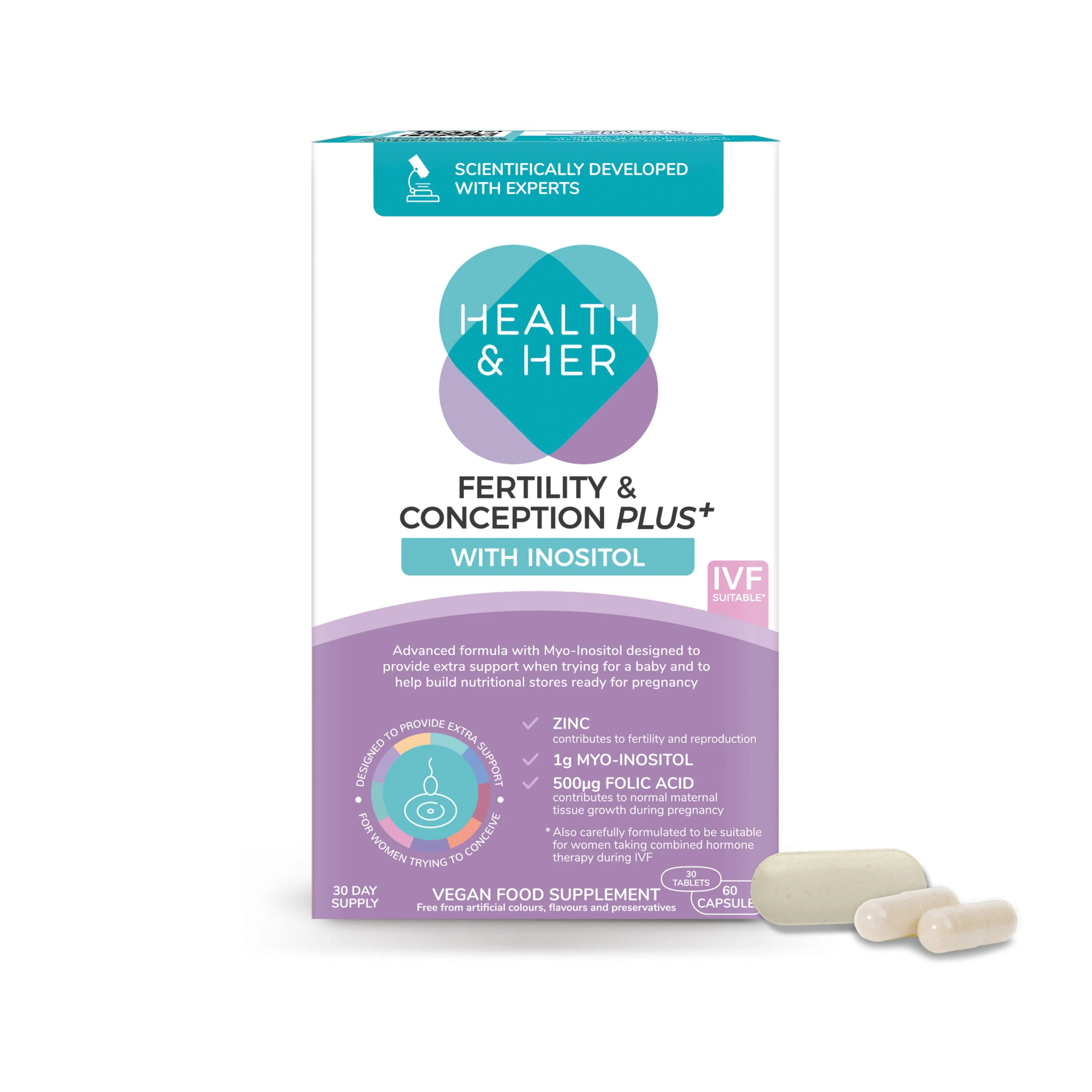 Health & Her Fertility & Conception PLUS+ Multi-Nutrient Support - Image 10