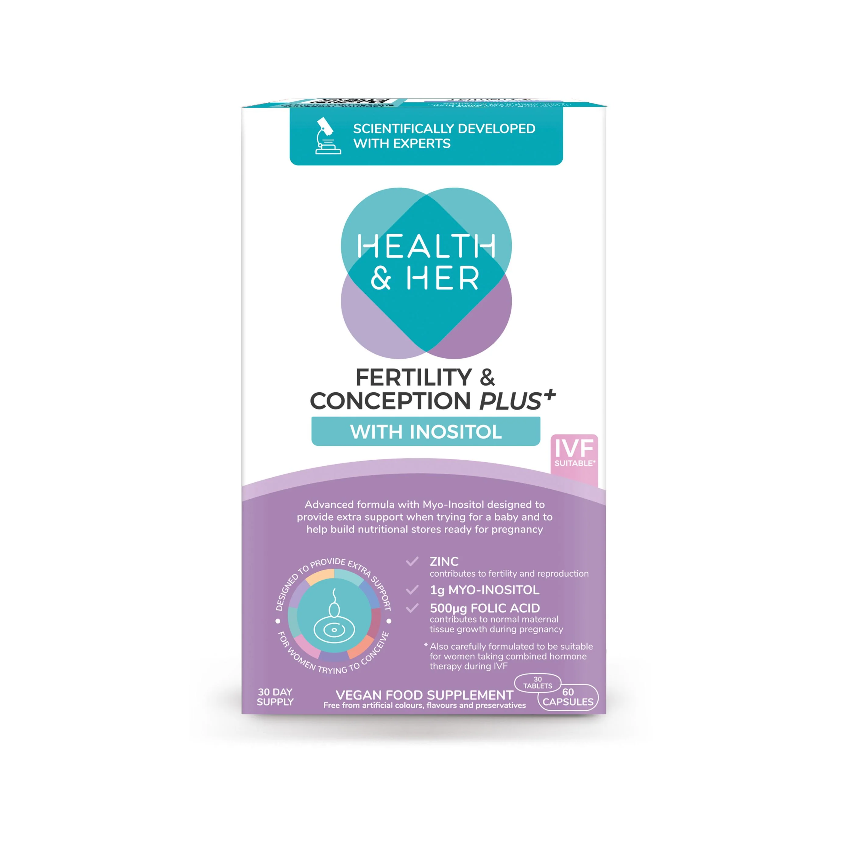 Health & Her Fertility & Conception PLUS+ Multi-Nutrient Support - Image 11