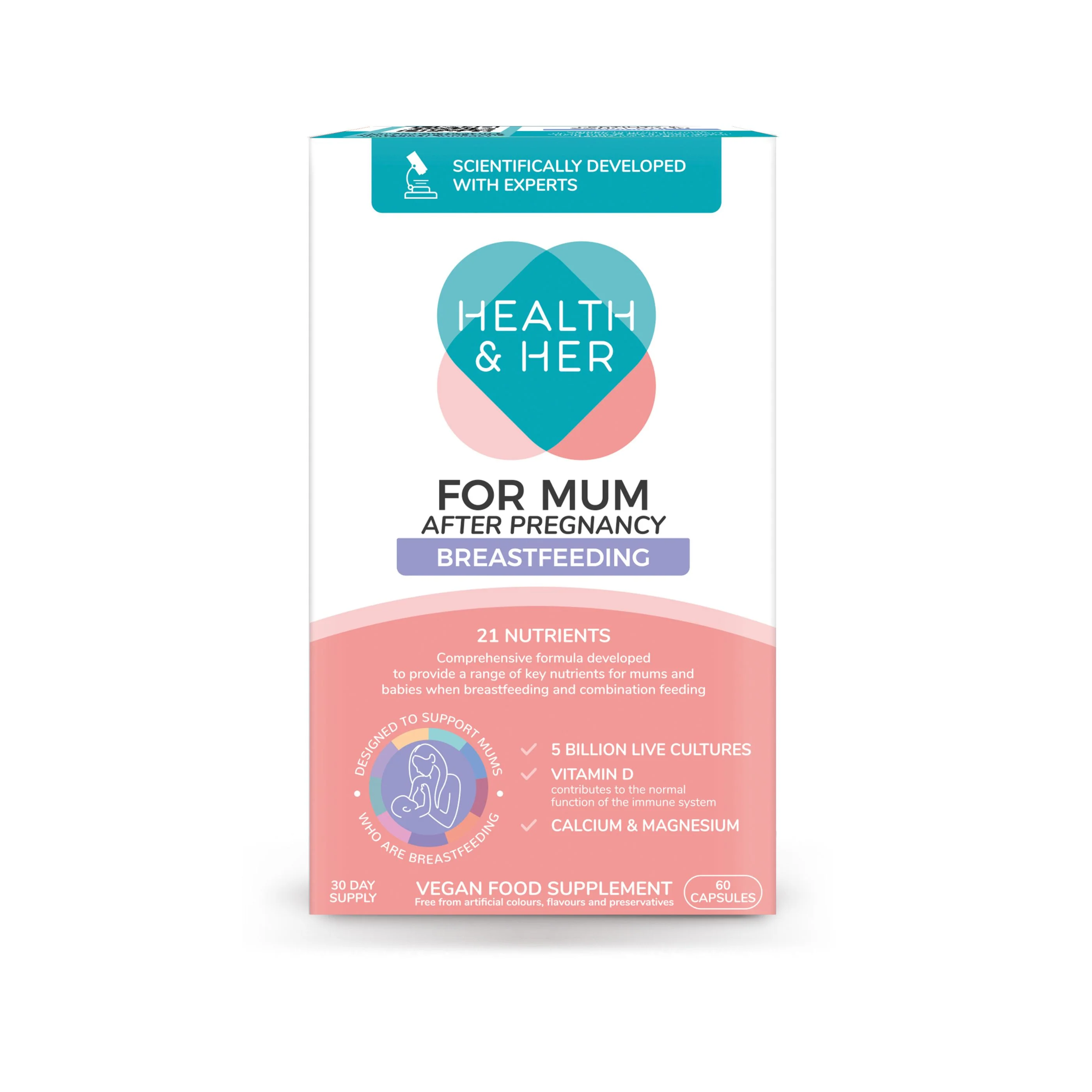 Health & Her For Mum After Pregnancy Breastfeeding Multi-Nutrient Support - Image 8