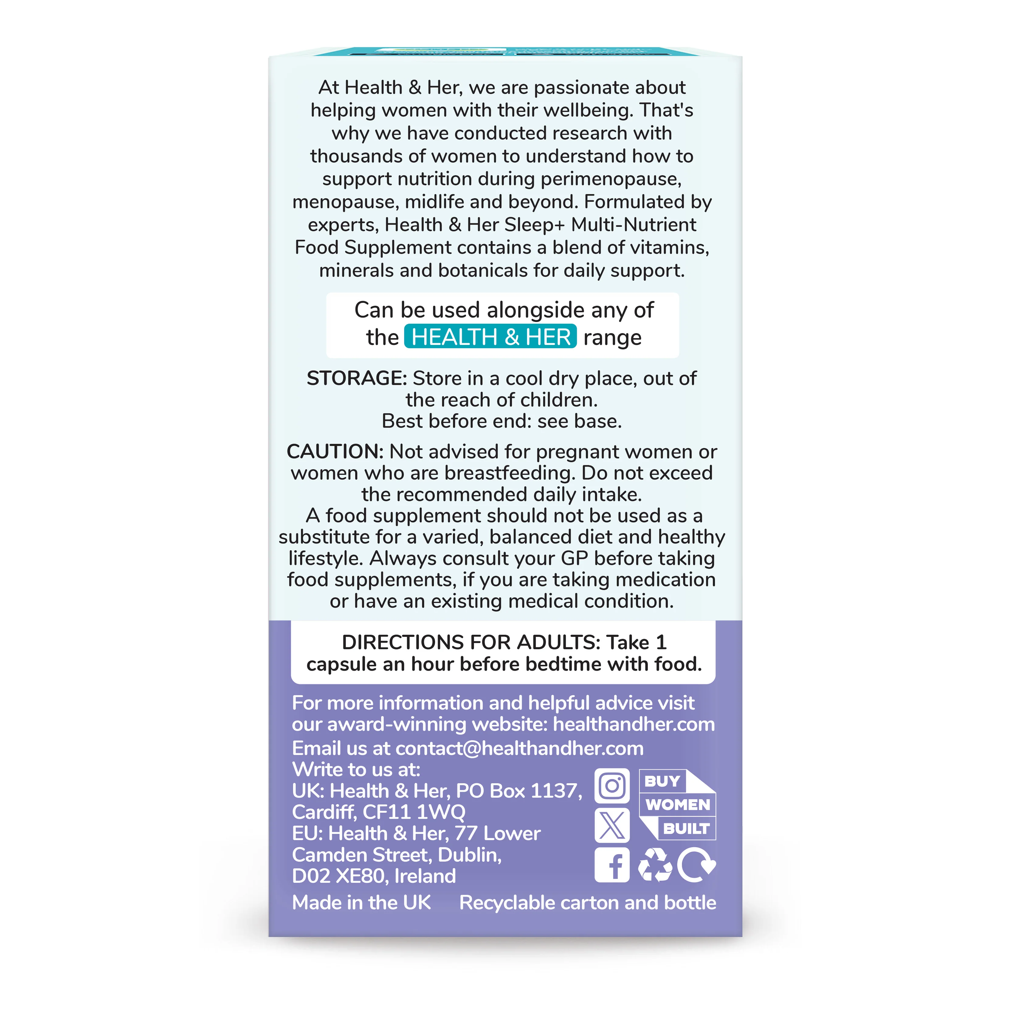 Health & Her Sleep+ Multi-Nutrient Supplement - Image 11