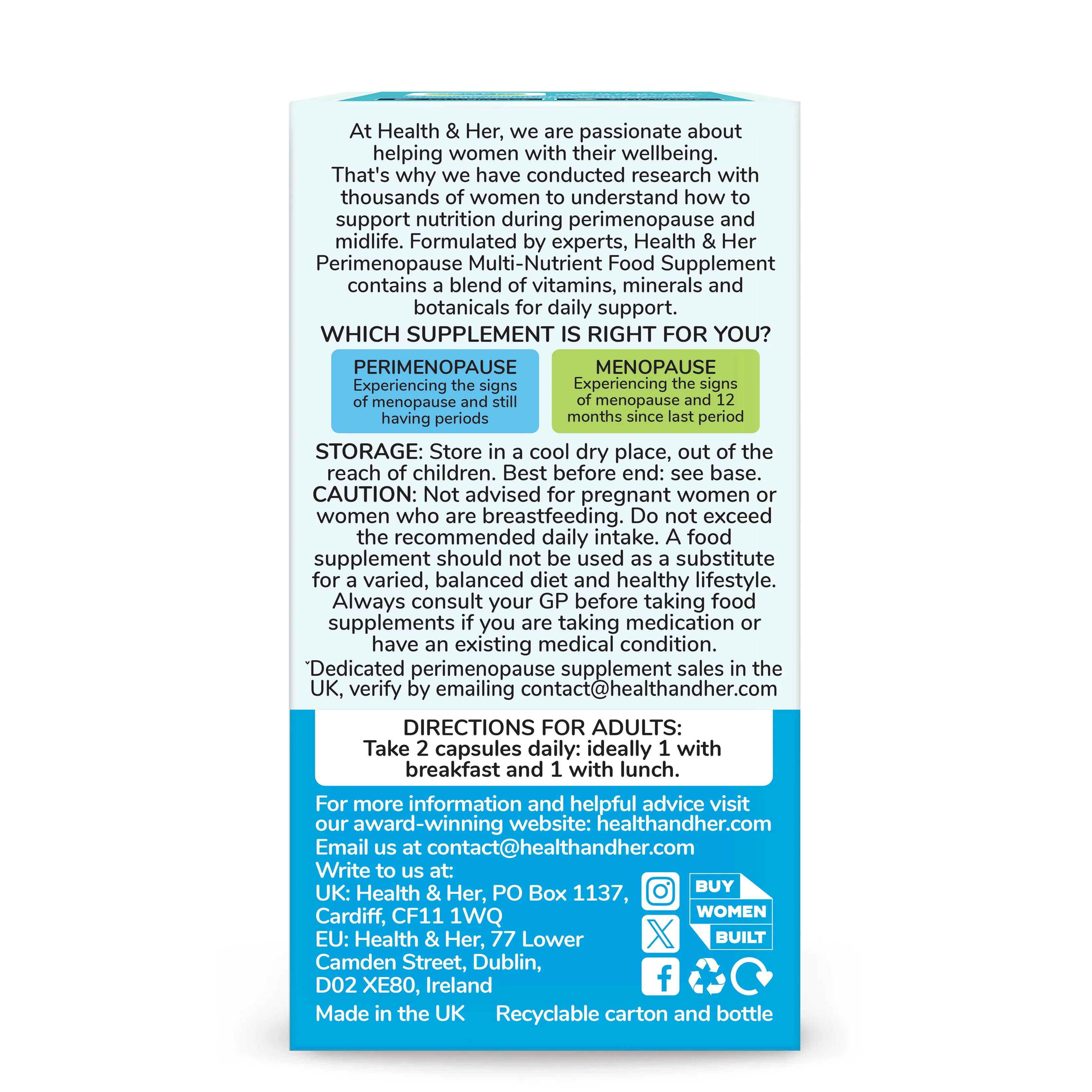 Health & Her Perimenopause Multi-Nutrient Support Supplement - Image 13