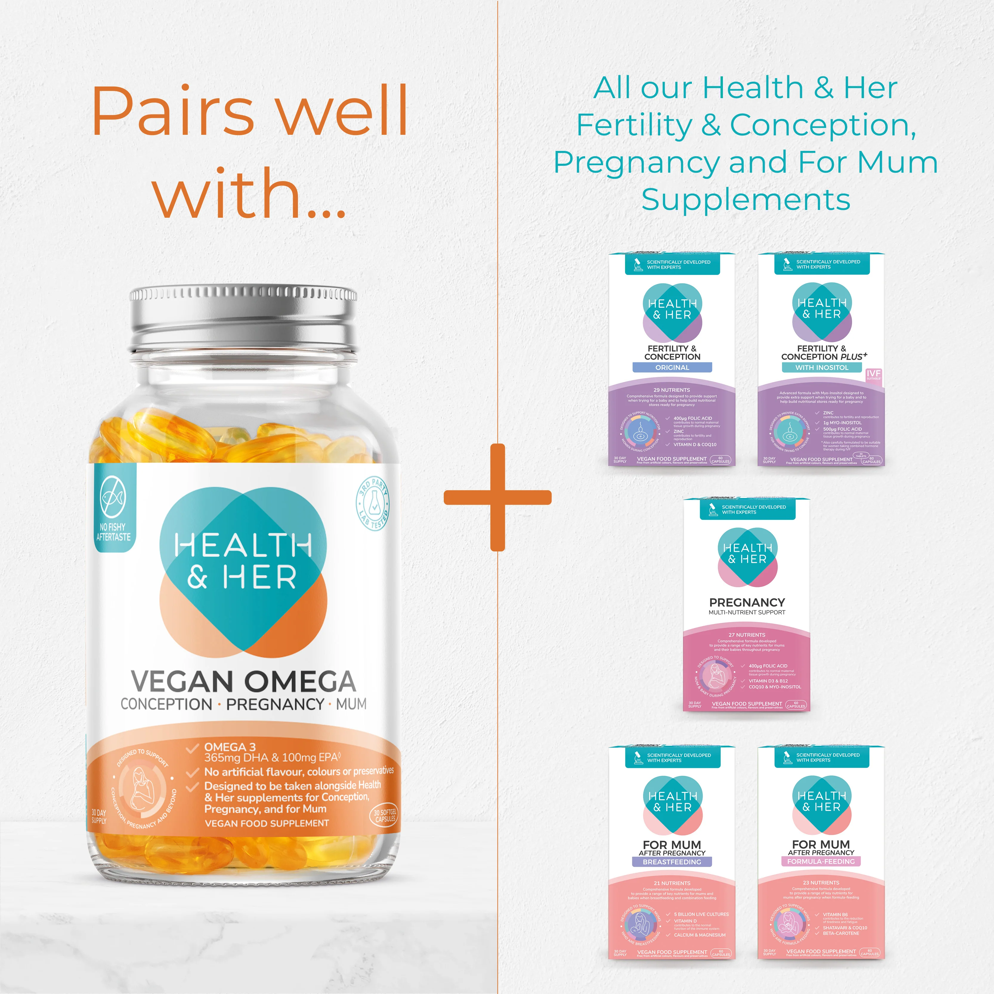 Health & Her Vegan Omega for Conception, Pregnancy and Into Early Motherhood - Image 5