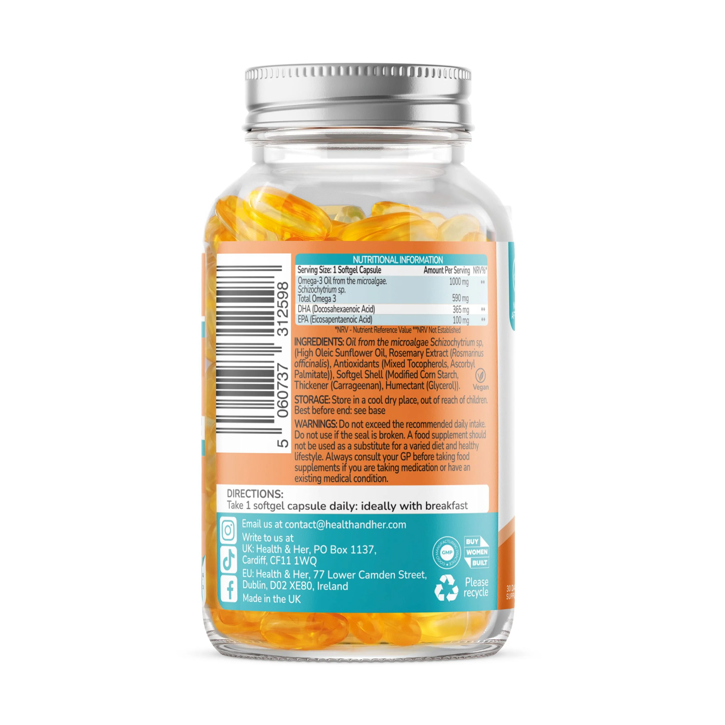 Health & Her Vegan Omega for Conception, Pregnancy and Into Early Motherhood - Image 8