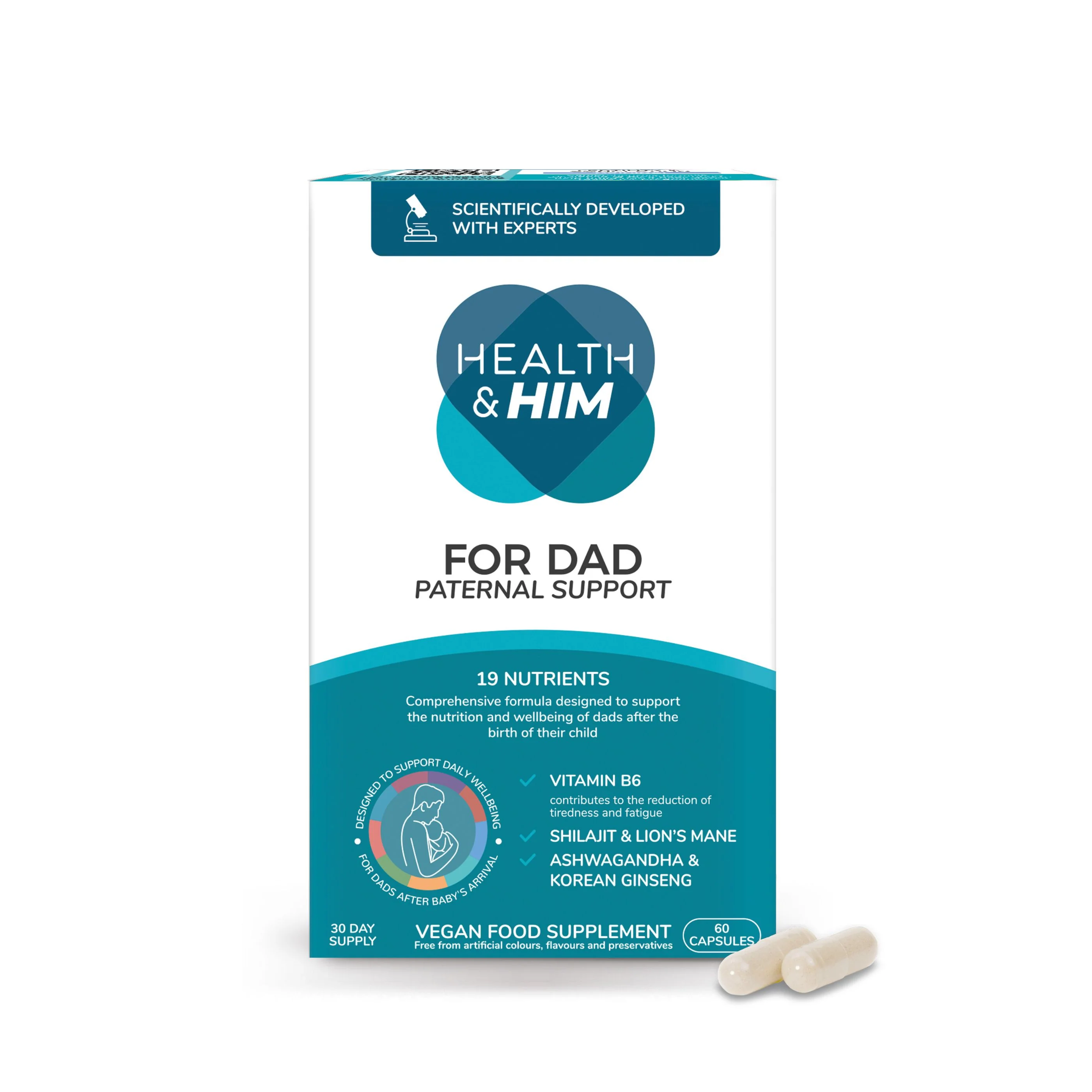 Health & Him For Dad Paternal Multi-Nutrient Support - Image 3